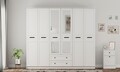 Dulap pentru haine, Hanah Home, Rb-168-01-013, Alb mat