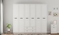 Dulap pentru haine, Hanah Home, Rb-168-01-006, Alb mat