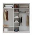 Dulap pentru haine, Hanah Home, Rb-185-13, Alb mat