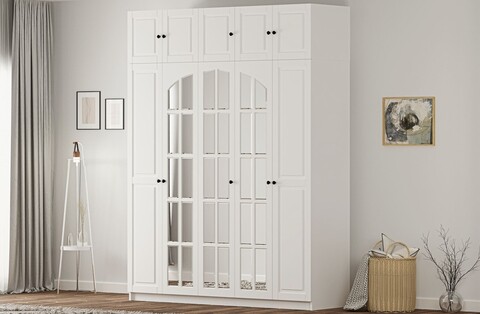 Dulap pentru haine, Hanah Home, Rb-185-14, Alb mat