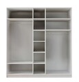 Dulap pentru haine, Hanah Home, Rb-185-14, Alb mat