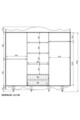 Dulap pentru haine, Hanah Home, Rb-049, Alb mat