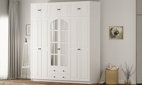 Dulap pentru haine, Hanah Home, Rb-185-16, Alb mat