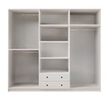 Dulap pentru haine, Hanah Home, Rb-185-15, Alb mat