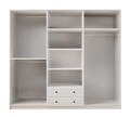 Dulap pentru haine, Hanah Home, Rb-185-19, Alb mat