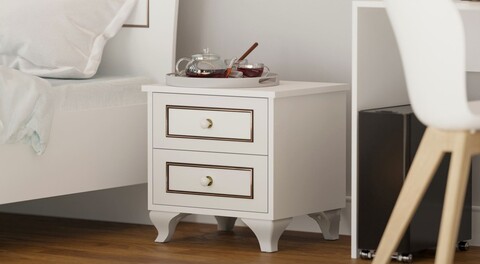 Noptiera, Rabi, Rb-103, 45x45x40 cm, PAL, Alb mat