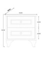 Noptiera, Hanah Home, Rb-058, Alb mat