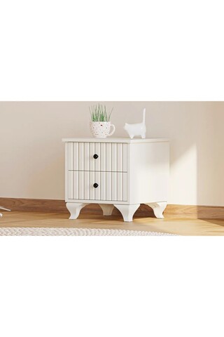 Noptiera, Rabi, Rb-185-08, 45x45x40 cm, PAL, Alb mat