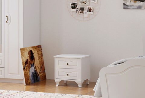 Noptiera, Rabi, Rb-108, 45x45x40 cm, PAL, Alb mat