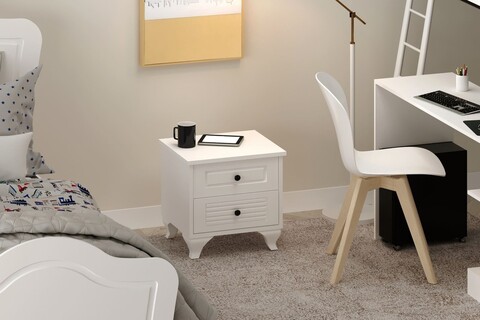 Noptiera, Rabi, Rb-118, 45x45x40 cm, PAL, Alb mat