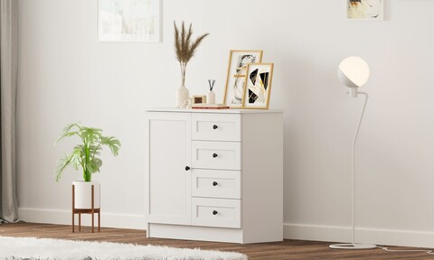 Dulap, Hanah Home, Rb-168-04-002, Alb mat