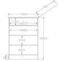 Dulap, Rabi, Rb-168-04, 70x100x40 cm, PAL, Alb mat