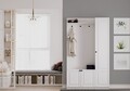 Cuier de perete, Rabi, Rb-044, 120x200x35 cm, PAL, Alb mat