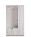 Cuier de perete, Rabi, Rb-044, 120x200x35 cm, PAL, Alb mat