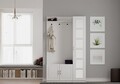 Cuier de perete, Rabi, Rb-054, 120x200x35 cm, PAL, Alb mat