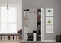 Cuier de perete, Rabi, Rb-054, 120x200x35 cm, PAL, Alb mat