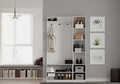 Cuier de perete, Rabi, Rb-054, 120x200x35 cm, PAL, Alb mat