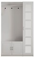 Cuier de perete, Rabi, Rb-054, 120x200x35 cm, PAL, Alb mat