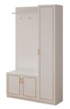 Cuier de perete, Rabi, Rb-092, 120x200x35 cm, PAL, Alb mat