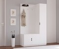 Cuier de perete, Rabi, Rb-159, 120x200x35 cm, PAL, Alb mat