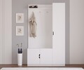 Cuier de perete, Rabi, Rb-159, 120x200x35 cm, PAL, Alb mat