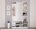 Cuier de perete, Rabi, Rb-159, 120x200x35 cm, PAL, Alb mat