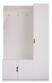 Cuier de perete, Rabi, Rb-159, 120x200x35 cm, PAL, Alb mat