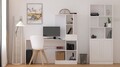 Set birou si biblioteca, Hanah Home, Rb-087, Alb mat