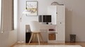 Set birou si biblioteca, Hanah Home, Rb-116, Alb mat