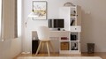 Set birou si biblioteca, Hanah Home, Rb-116, Alb mat