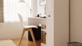 Set birou si biblioteca, Hanah Home, Rb-116, Alb mat