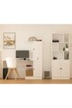 Set birou si biblioteca, Hanah Home, Rb1000401557, Alb mat