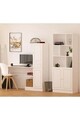 Set birou si biblioteca, Hanah Home, Rb1000401558, Alb mat