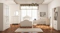 Set dormitor pentru copii, Hanah Home, Rb-014, Alb mat