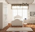 Set dormitor pentru copii, Hanah Home, Rb-014, Alb mat