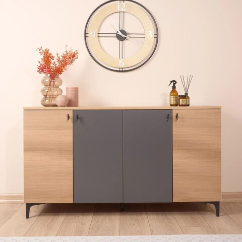 Consola, Hanah Home, Tuval 072, Stejar / Antracit