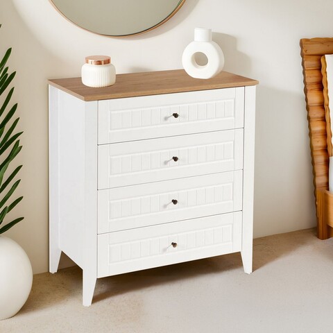 Dulap, Hanah Home, Tuval 065, Alb / Stejar