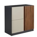 Dulap multifunctional, Hanah Home, Tuval 069, Antracit / Nuc
