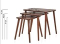 Set masute 3 piese, Hanah Home, Tuval 060, Maro