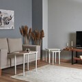 Set masute 3 piese, Hanah Home, Tuval 061, Crem