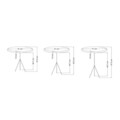 Set masute 3 piese, Hanah Home, Tuval 071, Maro / Antracit / Crem