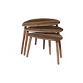 Set masute 3 piese, Hanah Home, Tuval 077, Maro