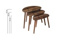 Set masute 3 piese, Hanah Home, Tuval 077, Maro