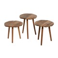 Set masute 3 piese, Hanah Home, Tuval 080, Nuc / Stejar