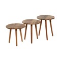 Set masute 3 piese, Hanah Home, Tuval 080, Nuc / Stejar
