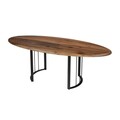 Masuta de cafea, Tuvalle, Tuval 070, 118x42x48 cm, MDF , Maro / Negru