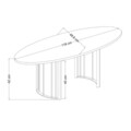 Masuta de cafea, Tuvalle, Tuval 070, 118x42x48 cm, MDF , Maro / Negru