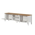 Comoda TV, Tuvalle, Tuval 081, 160x47x33 cm, PAL, Alb / Stejar