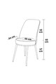 Set scaune 2 piese, Charlotte, Pefa, Metal, Negru / Crom