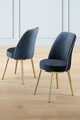 Set scaune 4 piese, Charlotte, Pefa, Metal, Antracit / Aur